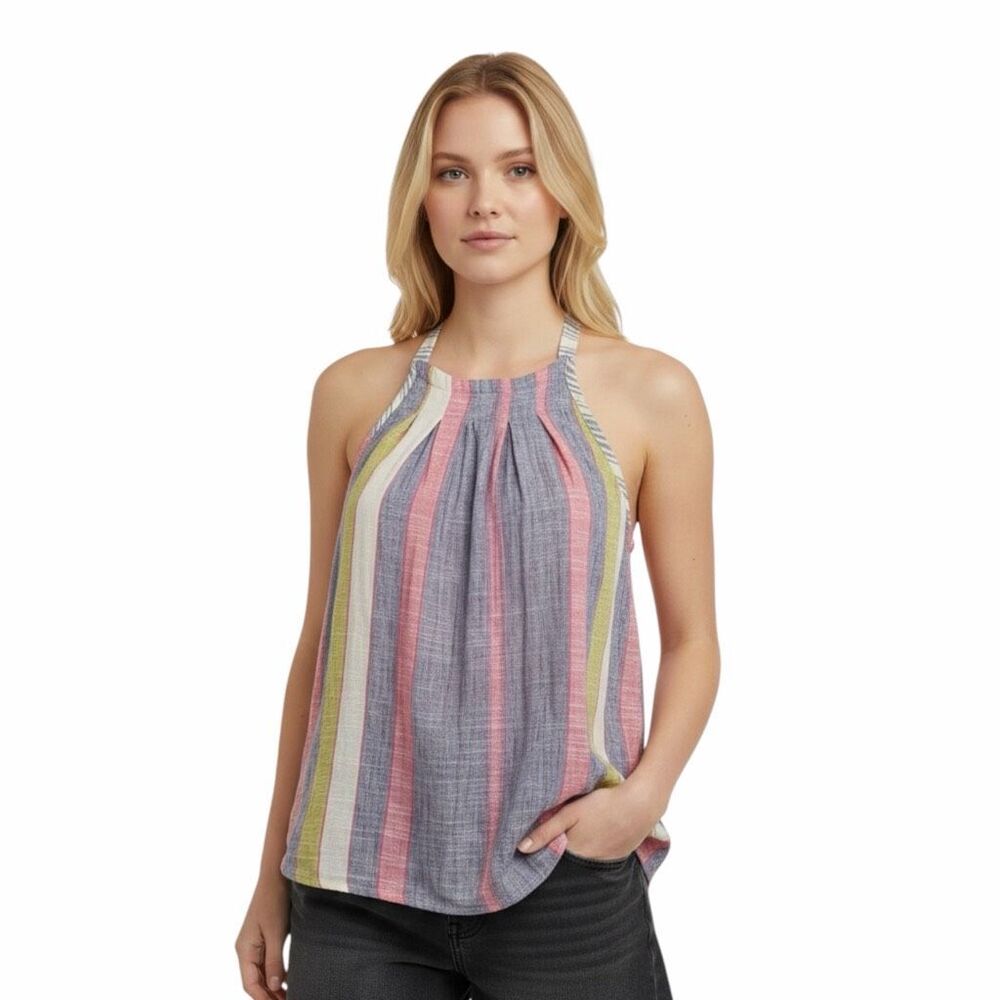 ANTHROPOLOGIE Women’s Multicolor Sleeveless Krisha Striped Tank Top Medium